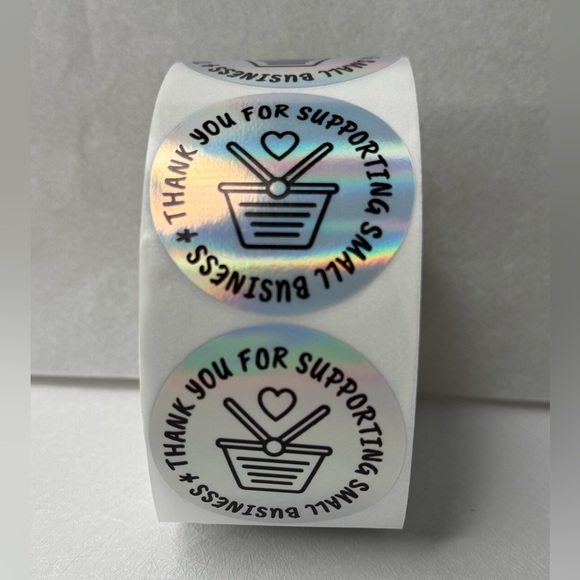 100pcs Thank You Stickers Holographic Small Business Labels 2” - Picture 12 of 14